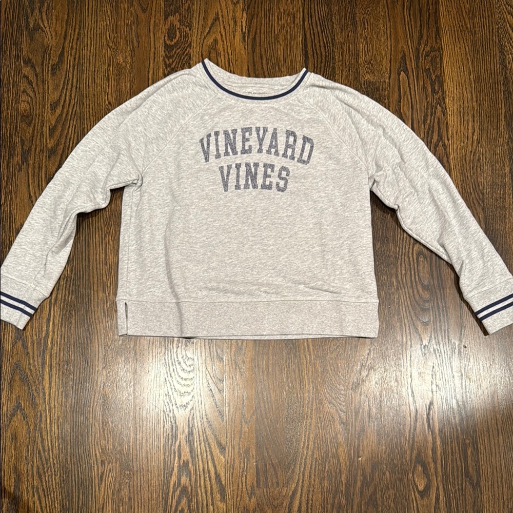 Vineyard Vines Heather Gray Varsity Style Sweatshirt